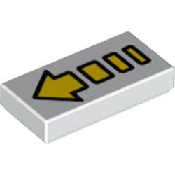 LEGO part FLAT TILE 1X2, NO. 200 in White