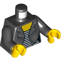 LEGO part MINI UPPER PART, NO. 4813 in Black
