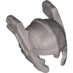 LEGO part 30982 Minifig Helmet with Cheek Guards and Wings on Sides (Thor) in Silver Metallic/ Flat Silver