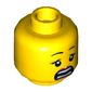 Minifig Head Lauren, Eyebrows, Red Lips, Scared / Smile with Teeth Print