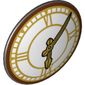 Shield Round Bowed with Clock Print