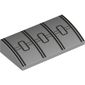 Slope Brick Curved 2 x 4 x 2/3 No Studs, with Bottom Tubes and Black Lines and 3 Hatches Print