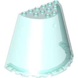LEGO part 3354 WALL, CONE 5X10X6 in Transparent Light Blue/ Trans-Light Blue