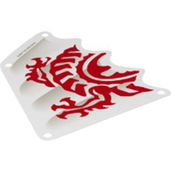 Sail, Triangular, 13 x 15 Tapered Top and Wavy Edge with Red Dragon Hind Legs and Torso Print