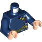 Torso Armor with Gold Belt and Dark Purple Cloak Ties Print, Dark Blue Arms, Light Nougat Hands