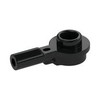 Black Plate Round 1 x 1 with Hollow Stud and Horizontal Bar 1L