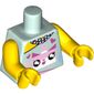 Torso Dress with Hearts and Stars, Beaded Necklace, Pink Unikitty Print, Yellow Arms and Hands