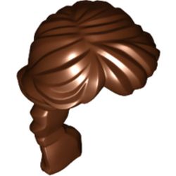 LEGO part 88286 Hair Ponytail Long French Braided in Reddish Brown