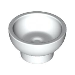LEGO part  Equipment Dish / Bowl [Plain] in White