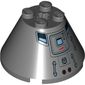 Cone 4 x 4 x 2, Axle Hole with Saturn V Capsule Hatch and Window Print