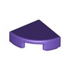 Dark Purple Tile Round 1 x 1 Quarter