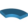 Dark Azure Tile 2 x 2 Curved, Macaroni