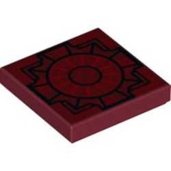 Tile 2 x 2 with Black Geometric Pattern print
