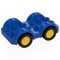 Duplo Car Base 2 x 6 - 4 Yellow Wheels with Black Tires on 4 Fixed Axles