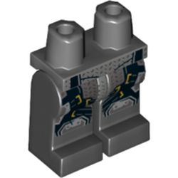 Hips and Black Legs with Dark Gray Tactical Armor, Silver Mesh and Knee Pads Print (Batman)