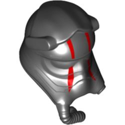 Helmet with Respiratory Pipe First Order TIE Fighter Pilot and Red Stripes Print