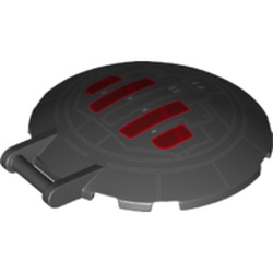 Dish 6 x 6 Inverted - No Studs with Handle with Tie Fighter Print (75179-1)