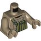 Torso Jacket with Large Central Pocket and Olive Green Pocket on Shoulder Strap Print (Resistance Trooper), Dark Tan Arms and Hands