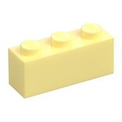 LEGO part  BRICK 1X3 in Cool Yellow/ Bright Light Yellow