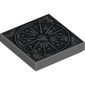 Tile 2 x 2 with Wheel, Radiating Lines/Spokes print