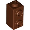 Reddish Brown Brick Special 1 x 1 x 1 2/3 with Studs on 1 Side
