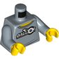 Torso Sweater with 'Galidor' Logo Print, Sand Blue Arms, Yellow Hands