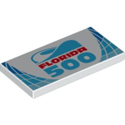 Tile 2 x 4 with 'Florida 500' print