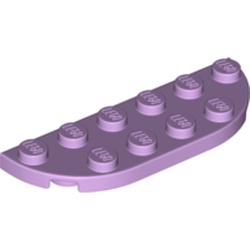 LEGO part 1/2 CIRCLE PLATE 2X6 in Lavender