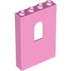 LEGO part 60808 WALL 1X4X5 W/BOWED SLIT in Light Purple/ Bright Pink