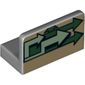 Panel 1 x 2 x 1 [Rounded Corners] with Sand Green and Dark Green Arrows Print