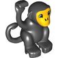 Duplo Animal Monkey with Curly Side Tail, Bright Light Orange Face Print