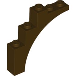 LEGO part 10014395 BRICK W. BOW 1X5X4 in Dark Brown