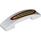 Slope Curved 4 x 1 Double with No Studs and Joker Smile with Red Lips and Yellow Teeth Print