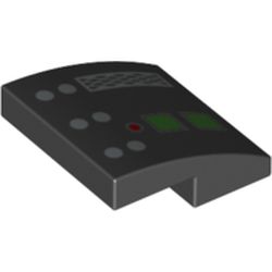 Slope Curved 2 x 2 x 2/3 with Darth Vader Control Panel, Buttons, Lights print