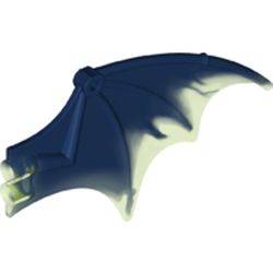 Creature Body Part, Dragon Wing 13 x 8, with Marbled Trans-Neon Green Pattern