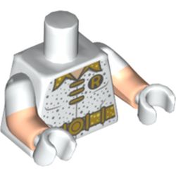 Torso, Dual Molded Arms, Gold Belt, Gold Lapels, Lace, 'R' Print, White Sleeves Pattern, Light Nougat Arms, White Hands