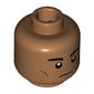 Minifig Head Apache Chief, Eyebrows, Cheek Lines, Firm Expression [Hollow Stud]