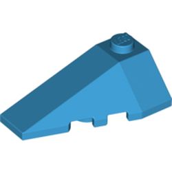 LEGO part 43710 LEFT ROOF TILE 2X4 W/ANGLE in Dark Azure