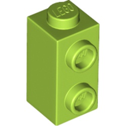 LEGO part 32952 BRICK 1X1X1 2/3, W/ VERT. KNOBS in Bright Yellowish Green/ Lime