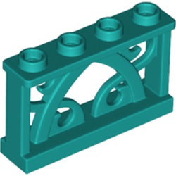 Fence Ornamented 1 x 4 x 2 with 4 Studs