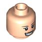 Minifig Head Hawkgirl, Dual Sided, Eyelashes, Smile with Teeth / Embarrassed Print [Hollow Stud]