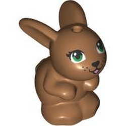 Animal, Rabbit / Bunny Sitting with Green Eyes, Open Mouth Print