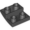 Black Slope Curved 2 x 2 x 2/3 Inverted