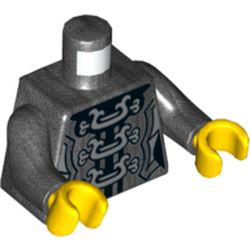 Torso Armor, Silver Buckles Print, Pearl Titanium Arms, Yellow Hands