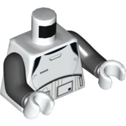 Torso Armor First Order Executioner Trooper Print, Black Arms, White Hands