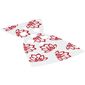 Neckwear Cape, Rounded Bottom and Straight Collar with Red Flowers Print