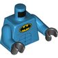Torso Muscles, Batman Logo / Zipper on Back Print, Dark Azure Arms, Black Hands