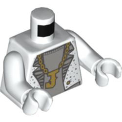 Torso Tuxedo, Gold Chain with 'J' Print (Joker), White Arms and Hands