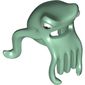 Mask Octopus Head with Wide Open Mouth and 7 Long Tentacles with White and Black Eyes Print