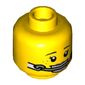 Minifig Head Nancy, Headgear Braces, Freckles, Smile with Teeth / Raised Eyebrow Print